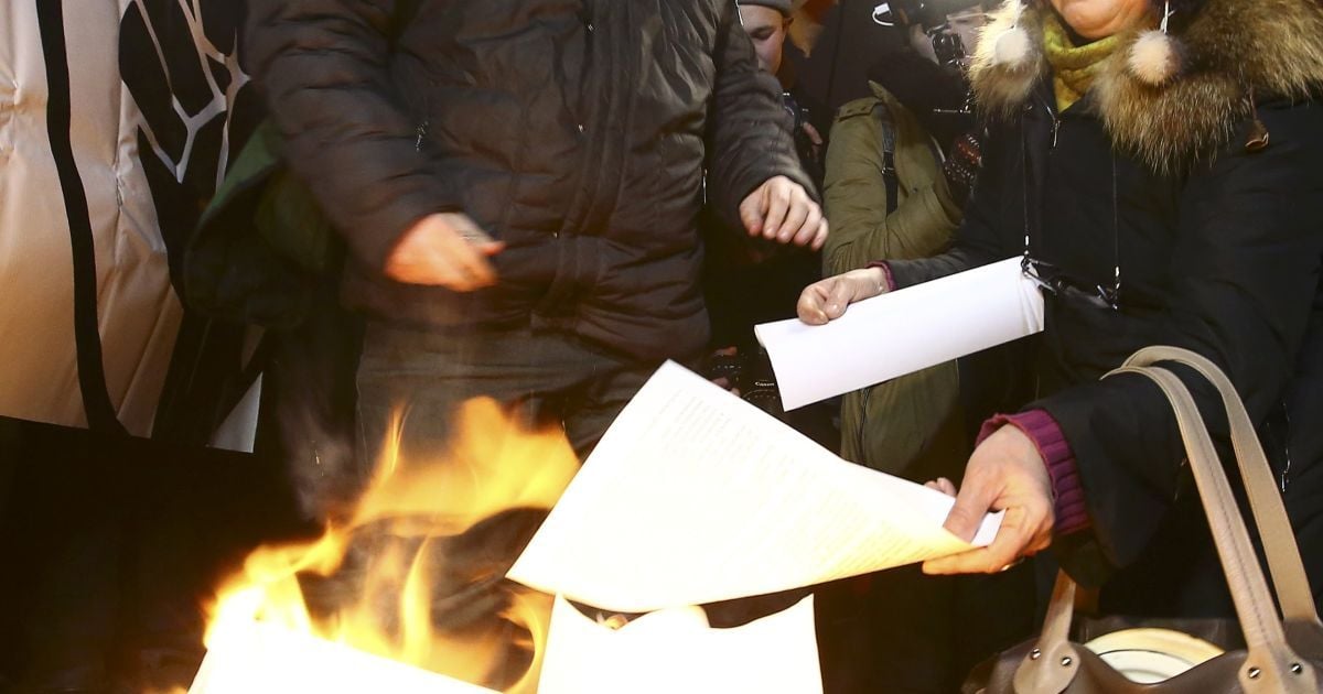 Митинг в Минске 17 февраля / © Reuters