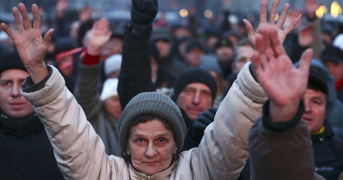 Митинг в Минске 17 февраля / © Reuters