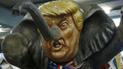 Карикатура із пап'є-маше, яка зображує президента США Дональда Трампа,  під час підготовки до майбутнього карнавального параду у Майнці, Німеччина.
