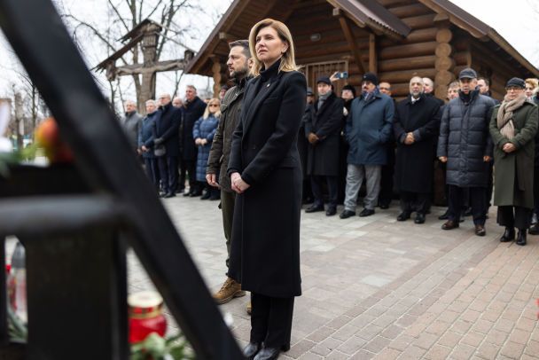 Владимир и Елена Зеленские почтили память героев Небесной Сотни / © Офис президента Украины