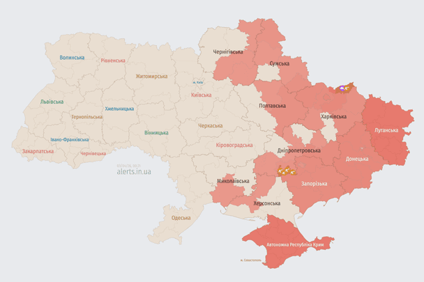 Росія атакує Україну ударними БпЛА: напрямок руху