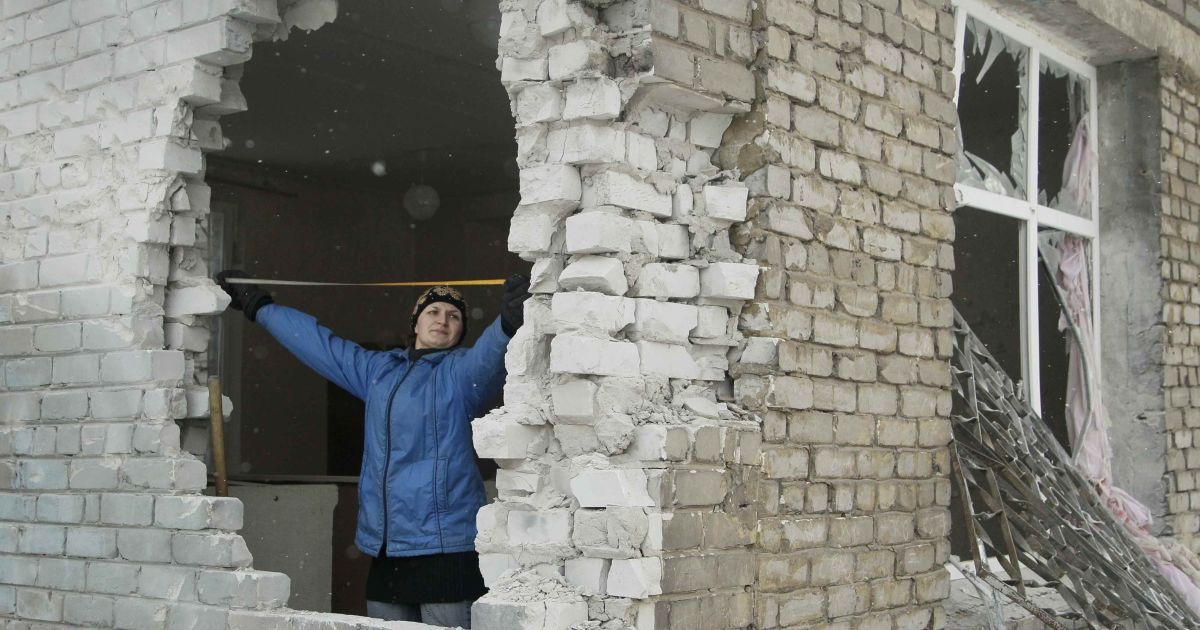 Последствия обстрела Донецка