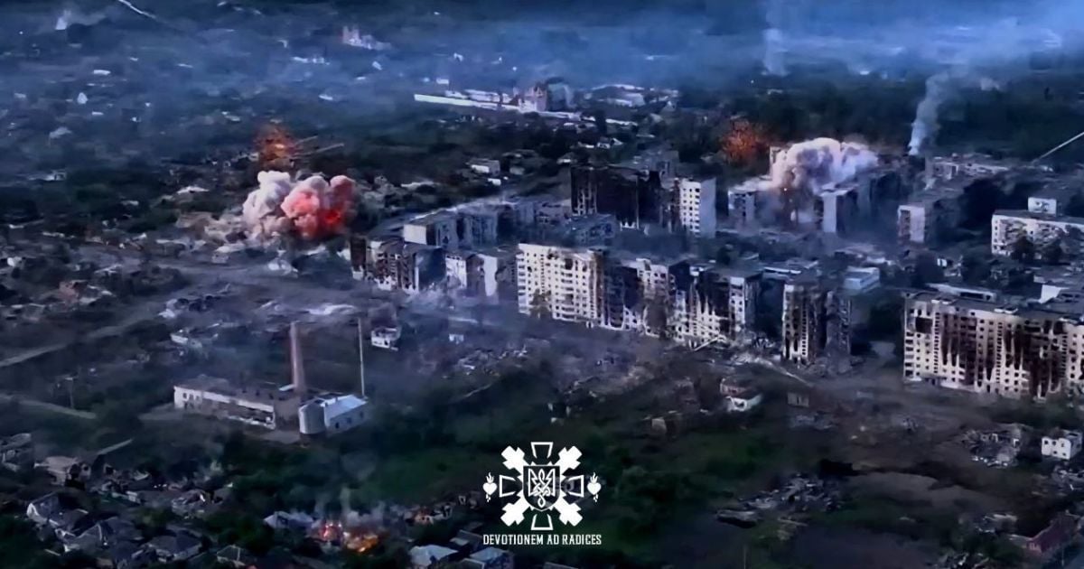 Вовчанськ з висоти польоту дрона