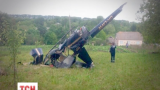 Вблизи села Ивановка вертолет зацепился за линии электропередач и упал