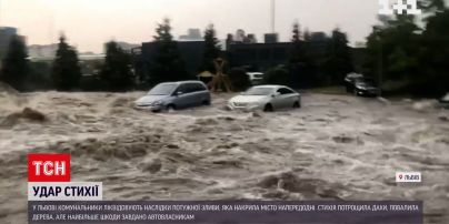 У Львові дощ налив води на вулицях до поясу