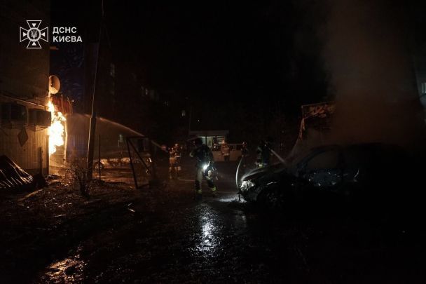 Последствия атаки в Киев 29 октября. / © Управление ГСЧС Киева