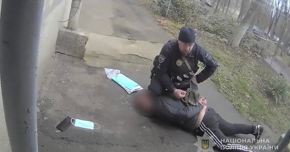 Затримання підозрюваного в Одесі