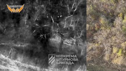 Третя штурмова показала ліквідацію ворожої піхоти скидами з дронів