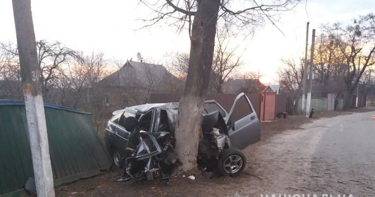 Жахлива ДТП на Київщині: легковик вночі влетів у дерево – п’ятеро загиблих