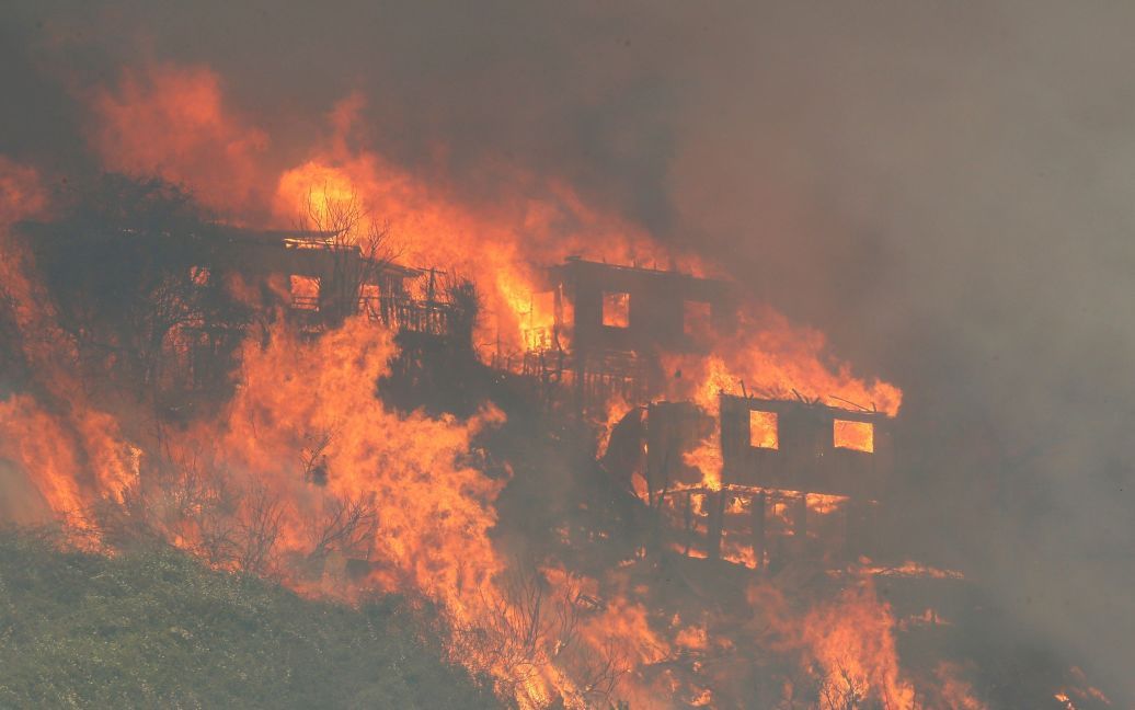 Чили охватил масштабный природный пожар / © Reuters