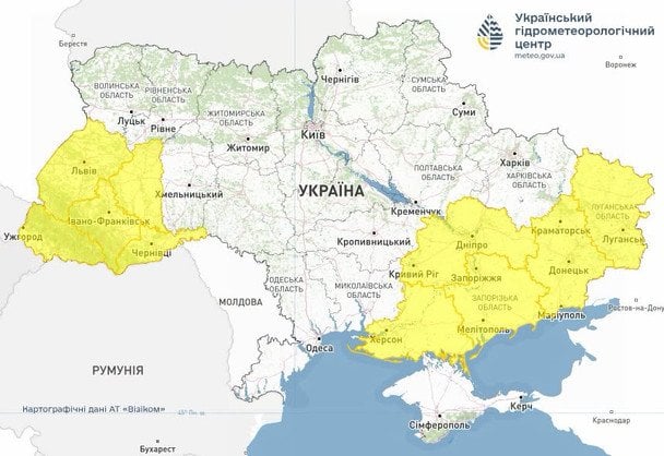Синоптики предупреждают о грозах в нескольких регионах Украины 15 июля / © Укргидрометцентр