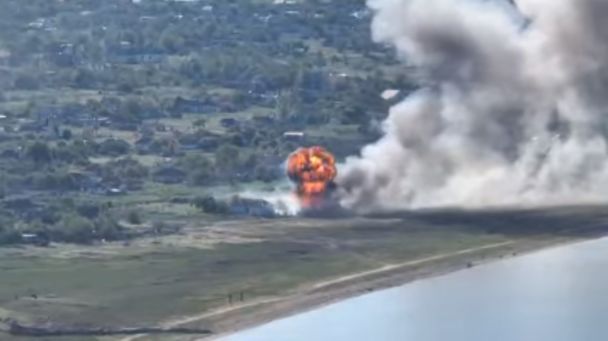 ЗСУ знищили БМП-3 окупантів на півдні України, скриншот з відео