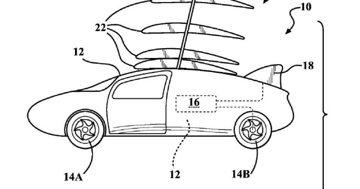 Toyota запатентовала систему крыльев для летающего авто