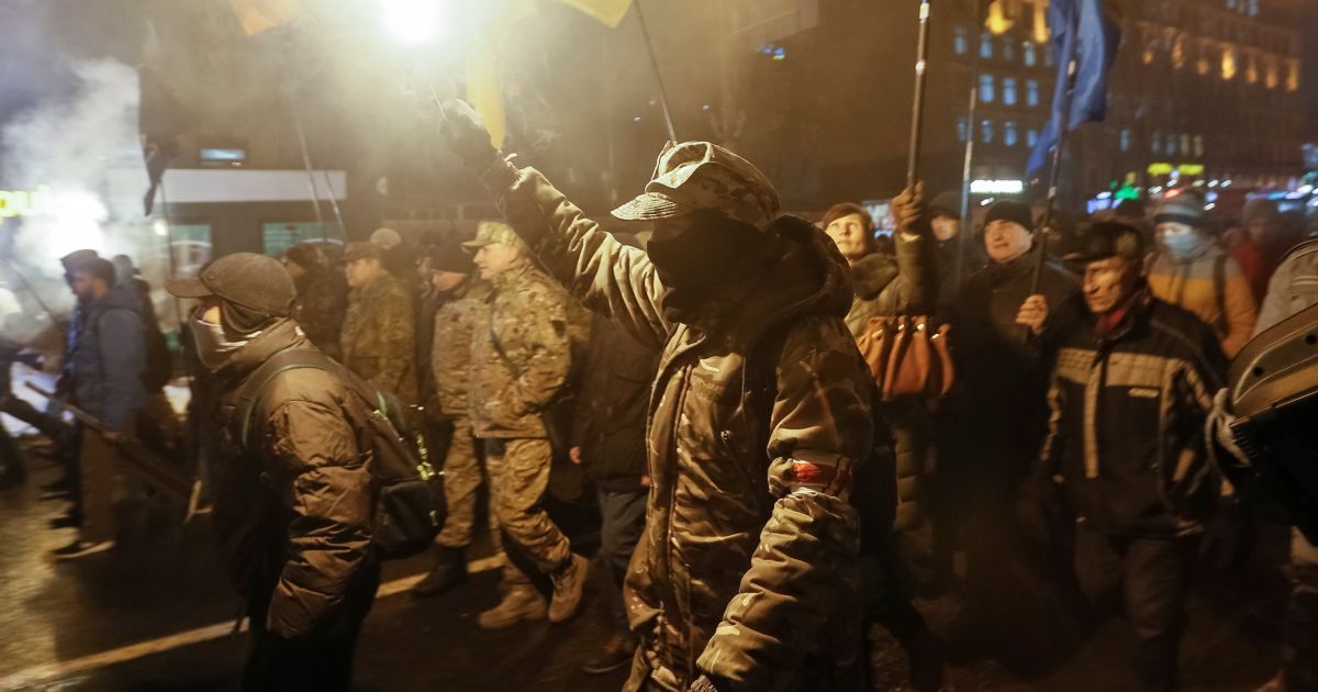 Нацгвардія на сторожі та мітинг націоналістів у Києві_6 / © Reuters