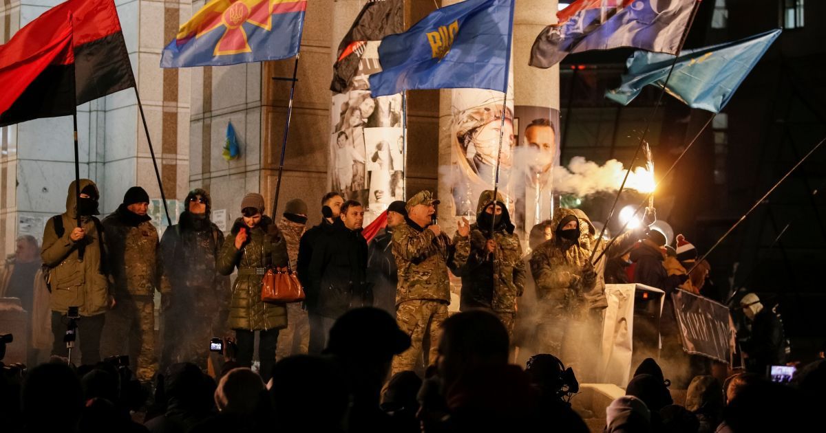 Нацгвардія на сторожі та мітинг націоналістів у Києві_3 / © Reuters