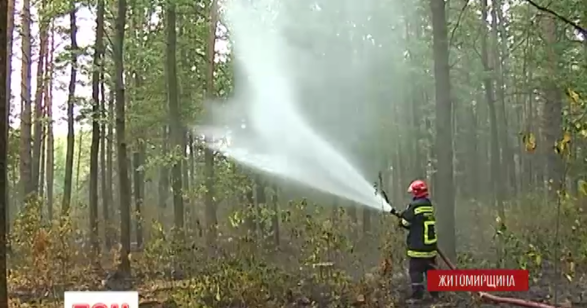На Житомирщине продолжают бороться с пожарами