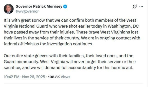 Допис губернатора у мережі Х. / © Скріншот