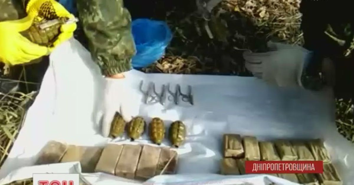 В лесу Кривого Рога обнаружили схрон взрывчатки