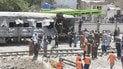 Місце теракту на залізничному вокзалі в Пакистані