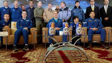 Команда складалася з російського космонавта Анатолія Іванишина, астронавта зі США Кейт Рубінс та їхнього японського колеги Такуї Оніші. / © Reuters