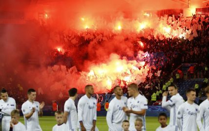 Фанаты чемпиона Дании устроили захватывающее огненное шоу в Лиге чемпионов
