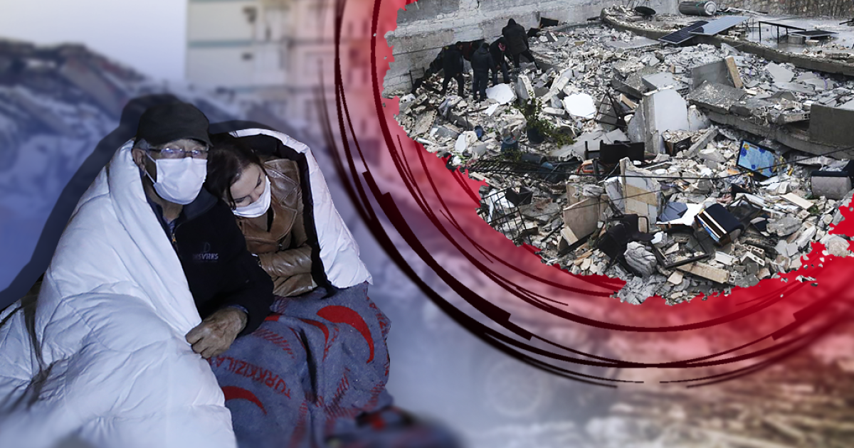 Колаж. Землетрус в Туреччині