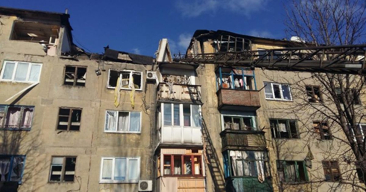 В Украинске в многоэтажке взорвался газовый баллон.