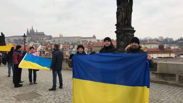 Ланцюг єдності у Празі Чехія_8 / © Facebook/Посольство України у Празі