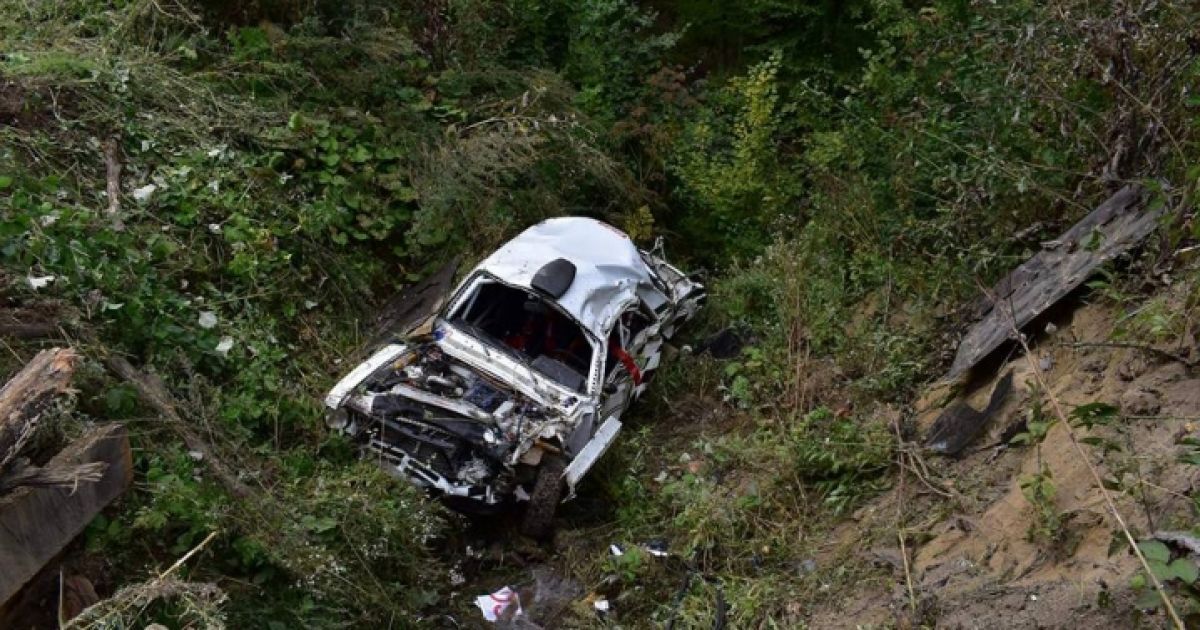 аварія під час ралі на Буковині_2 / © Facebook/Олексій Каспрук