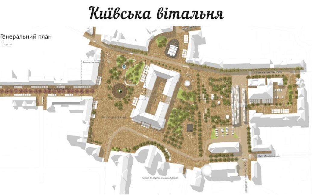 Проект реконструкции Контрактовой площади "Киевская гостиная" / © DreamKyiv