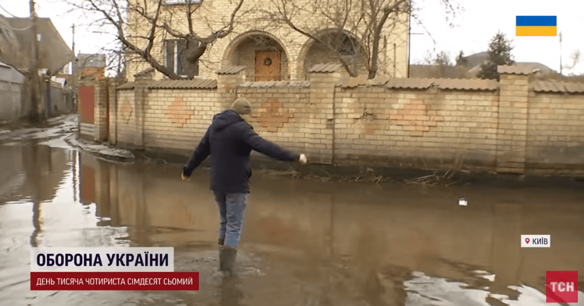 Местные показали подтопление на Осокорках