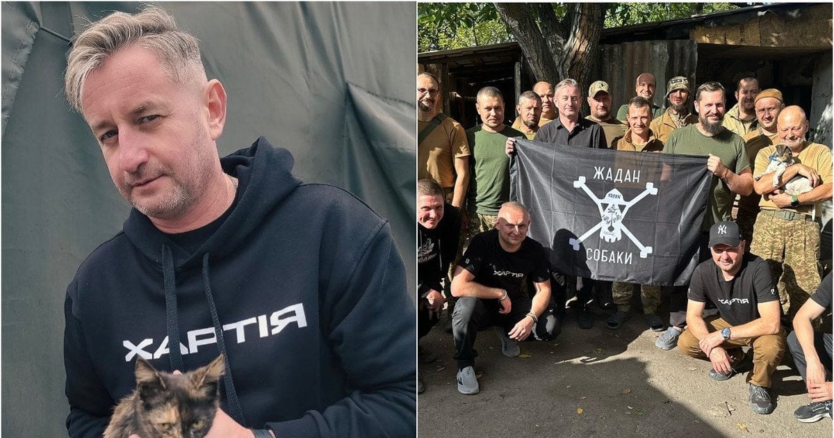 Сергій Жадан з гуртом і військовими