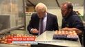 Британский премьер-министр Борис Джонсон во время своего первого рабочего визита посетил птицеферму