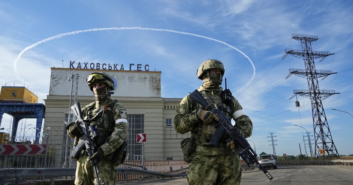 Окупанти на Каховській ГЕС