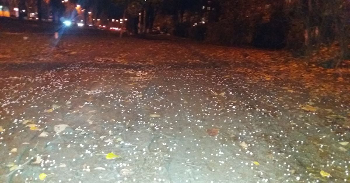 сніг із пінопласту на Віднародному  в Києві_4 / © Facebook/Мой Отрадный