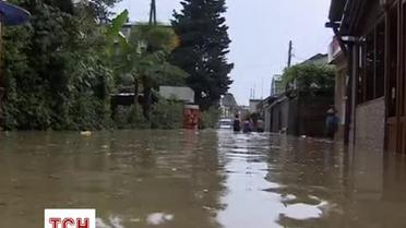 Уровень воды в Сочи начал спадать