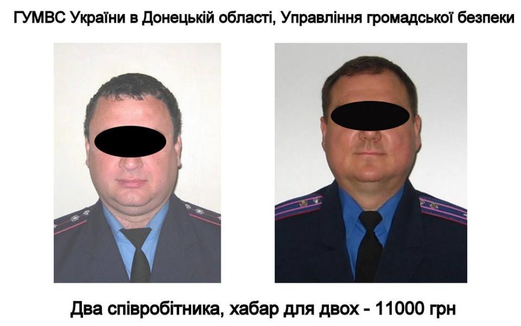 Цих міліціонерів спіймали на отриманні хабара. / © facebook.com/Vyacheslav.Abroskin