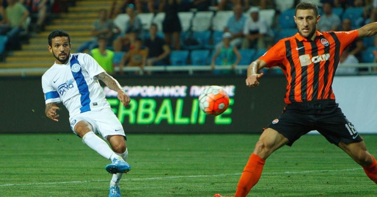 Специалист по "Шахтеру" Матеус забивает второй мяч в ворота "горняков". Фото ФК "Шахтер"