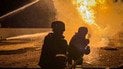 Пожежа в Одеській обласні внаслідок російської атаки