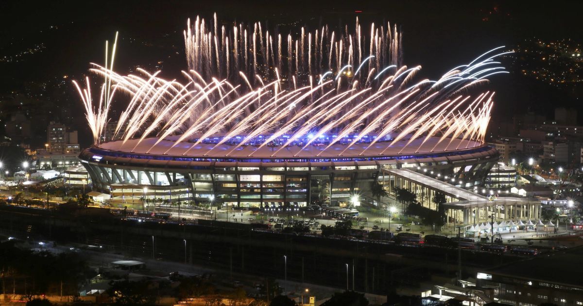 Рио-де-Жанейро, Бразилия. Церемония открытия Олимпийских игр 2016 года.