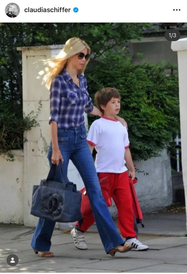 Клаудія Шиффер із сином Каспаром / © Instagram Клаудії Шиффер