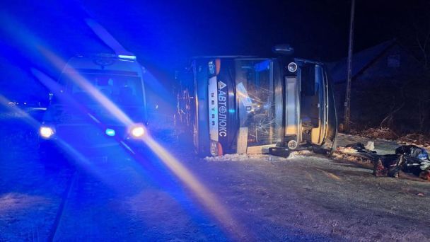 У Польщі перекинувся автобус з українцями / Фото: TVN24 / © 