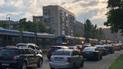 У Києві швидкісний трамвай зійшов з рейок - утворилися величезні затори