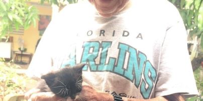 Дідусь із Пуерто-Рико тишком від дружини прихистив кішку-безхатька, яка згодом народила кошенят