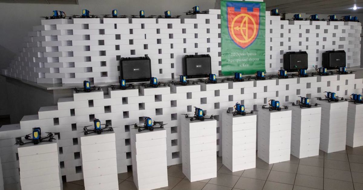 Кличко: 112 бригада получила помощь от столичной громады - 1500 дронов и 200 квадрокоптеров