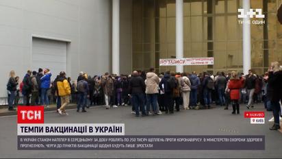 Коронавирус в Украине: в пунктах вакцинации по всей стране делают 250 тысяч прививок в сутки