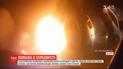 Электромобиль взорвался и загорелся на парковке в центре Днепра