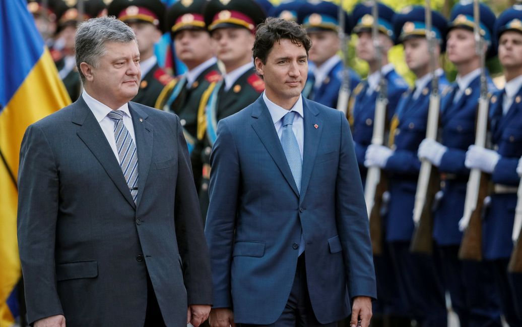 Порошенко встретил Трюдо в Киеве / © Reuters