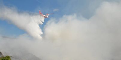 Пожежна авіація призупинила роботу на Грибовицькому сміттєзвалищі