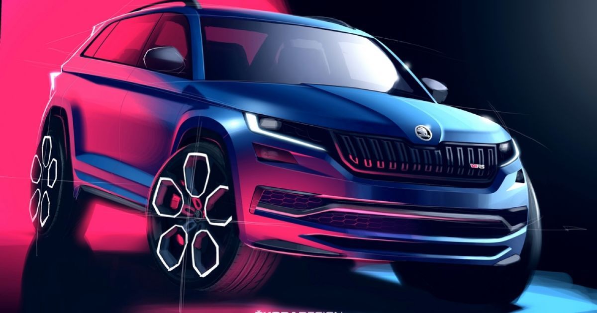 Skoda показала ескізи рекордно потужної версії Kodiaq RS